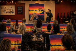 Image of an art class in session