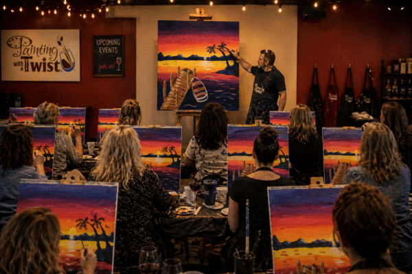 Image of an art class in session